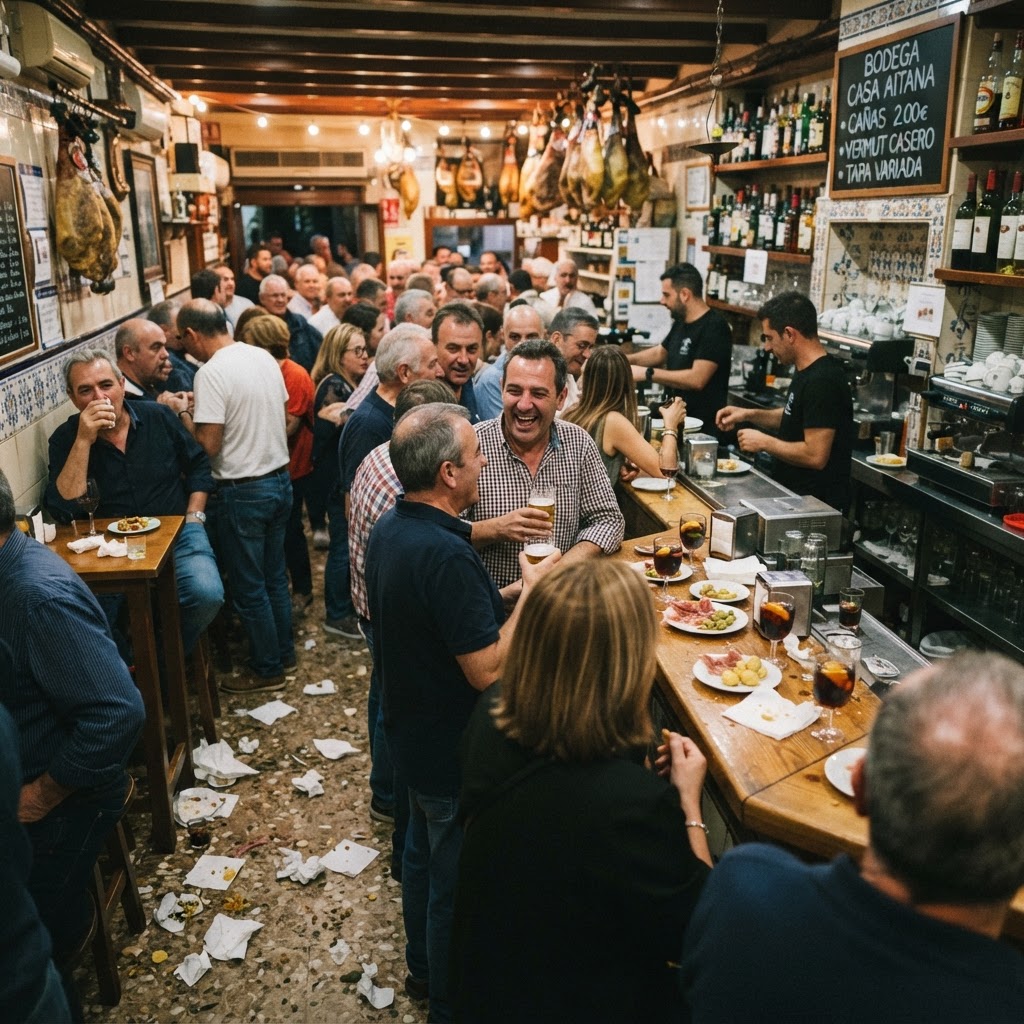 Experience the authentic atmosphere of a traditional tapas bar.