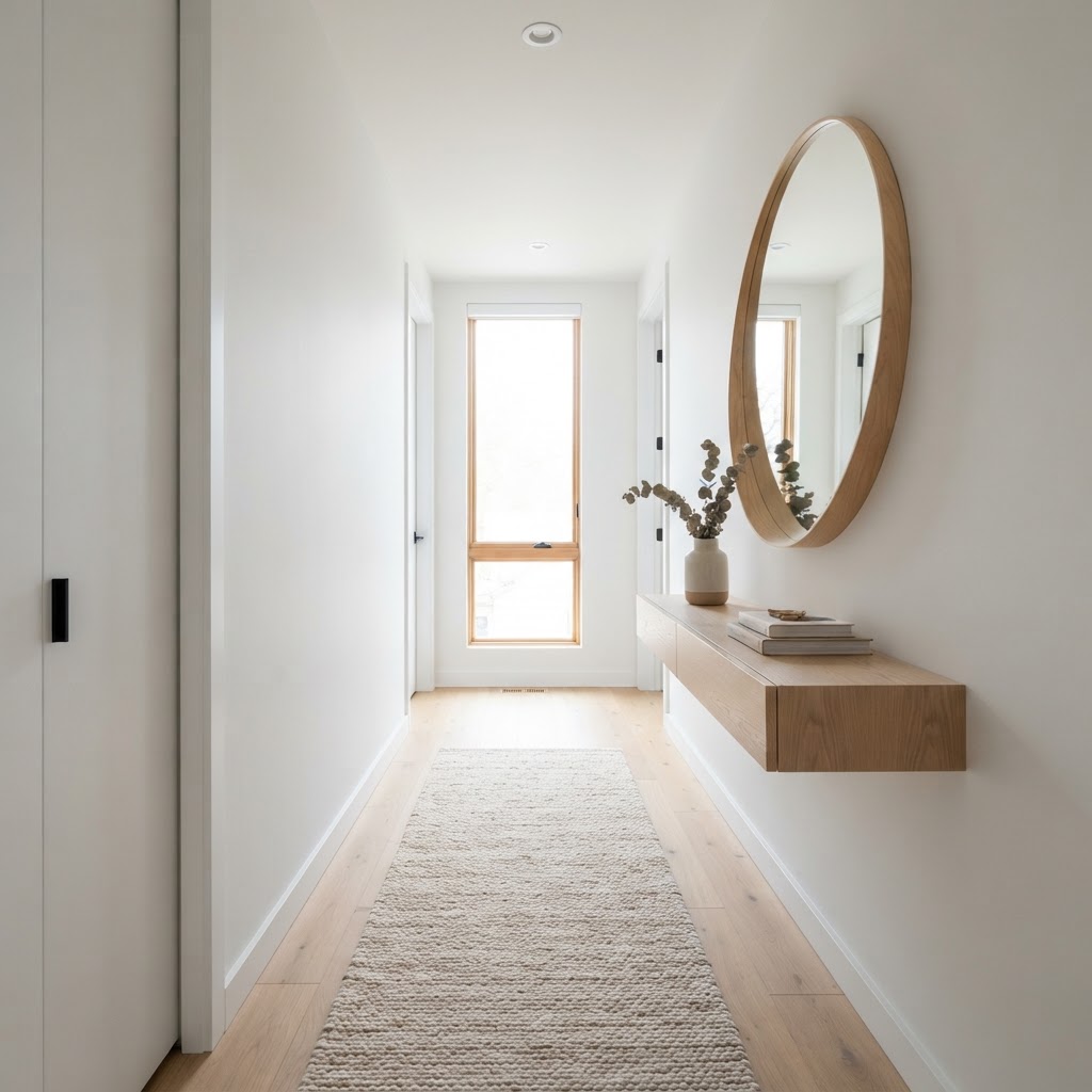 A clean, bright entryway design.