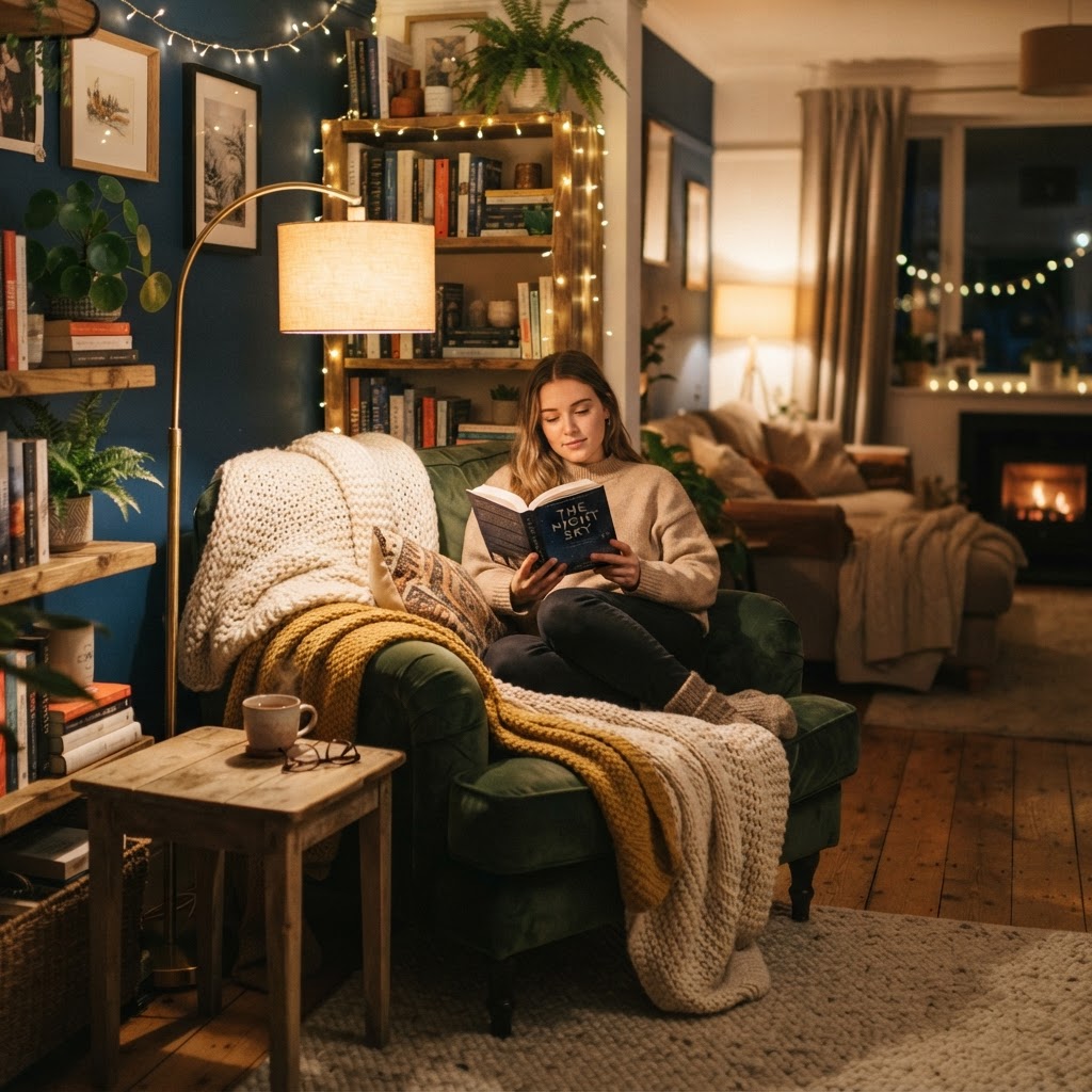 Ambient lighting is essential for achieving a cozy evening atmosphere.