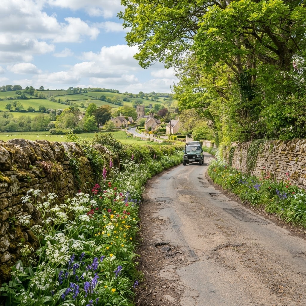 Driving through the winding lanes is part of the charm.