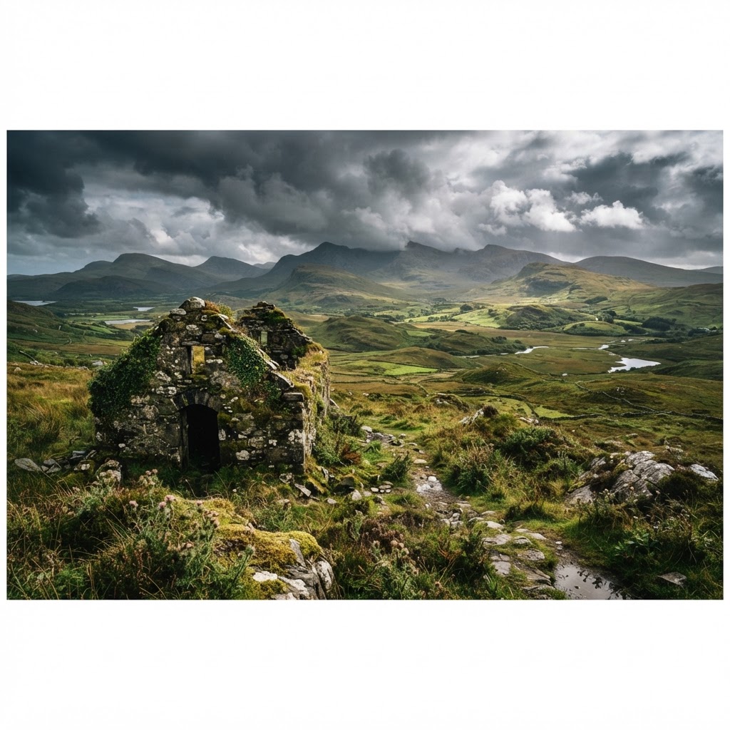 The rugged and mysterious landscape of Connemara hides ancient stone history.