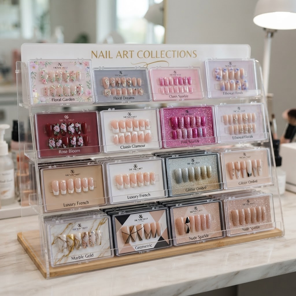 A collection of versatile and trendy press-on nail sets.
