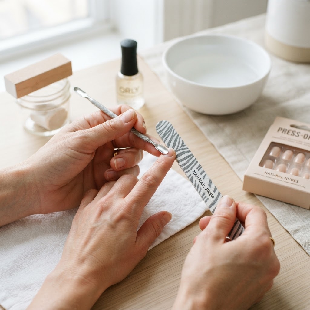 Proper nail preparation is the essential first step for a lasting manicure.