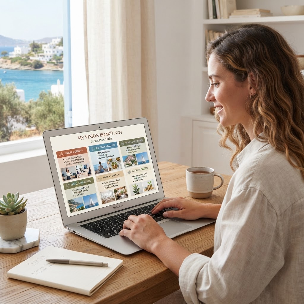 Organizing your goals using digital tools for maximum clarity.