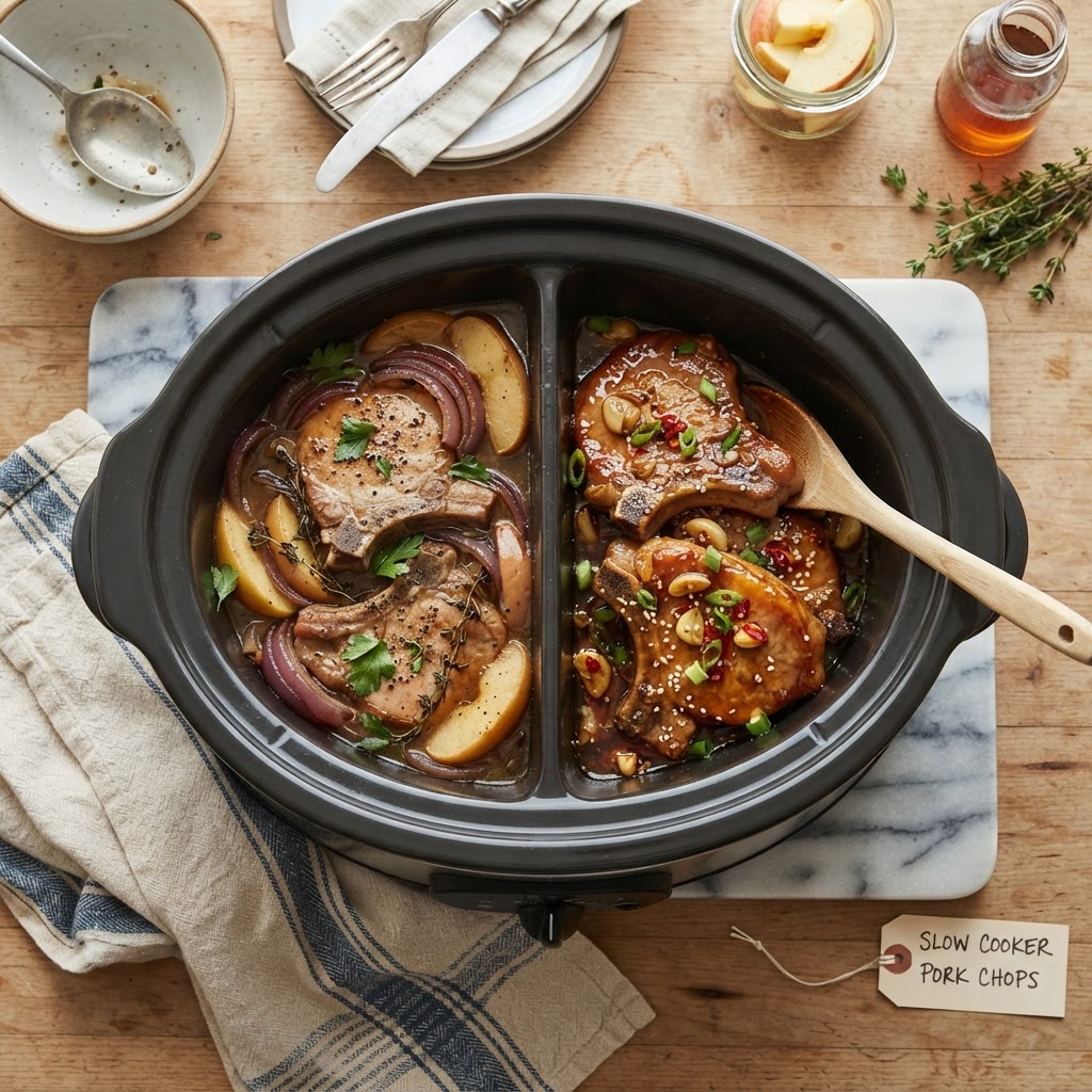 Diverse ways to prepare delicious slow cooker pork chops.