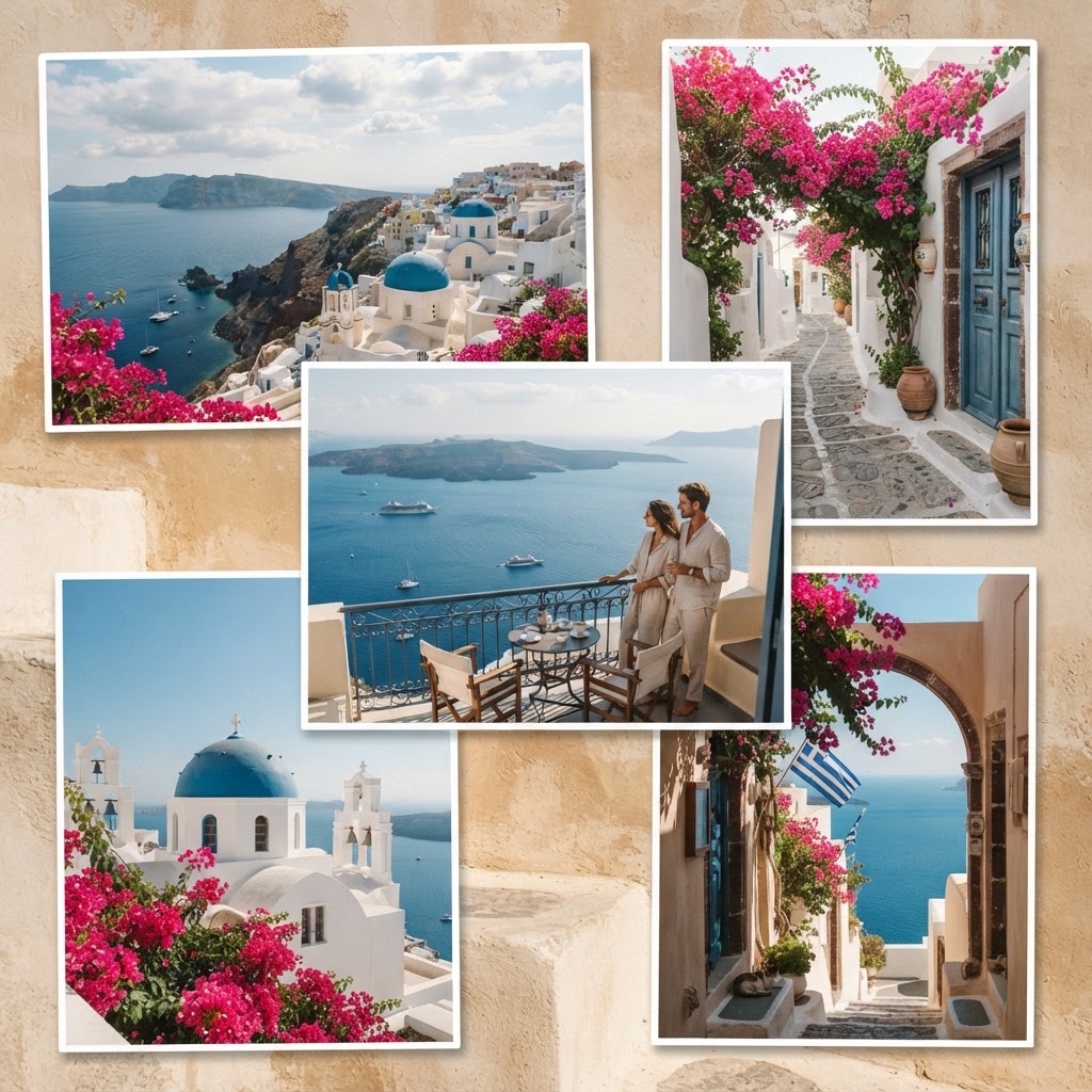The core inspiration for your Greece-themed 2026 vision board.