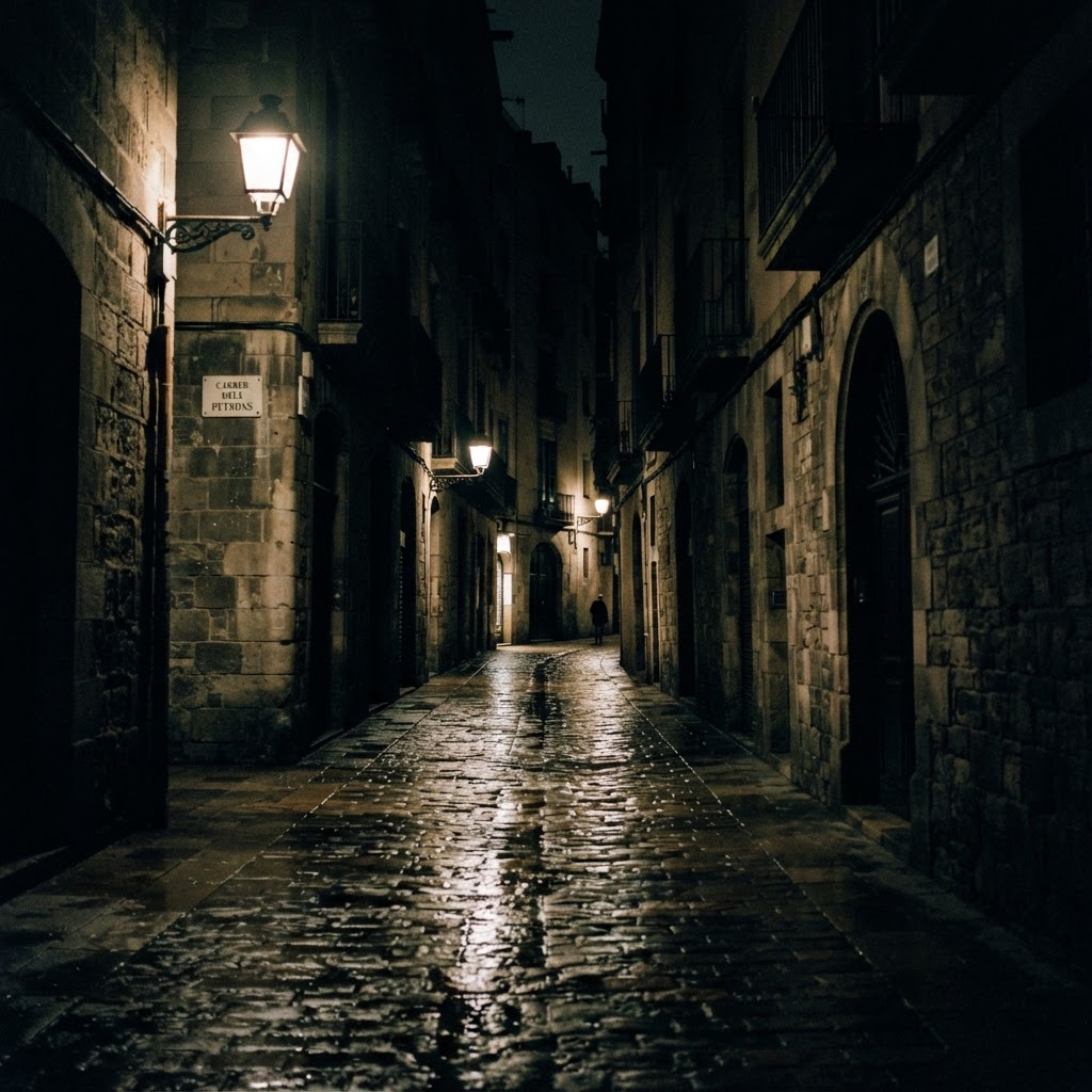 The atmospheric, lamp-lit alleys of the Gothic Quarter come alive at night.