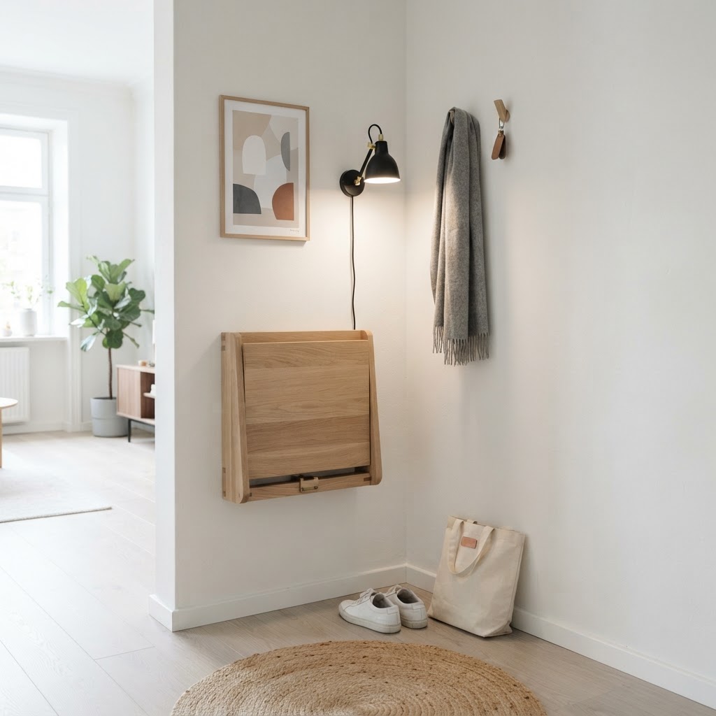 Multifunctional furniture is key for tiny spaces.