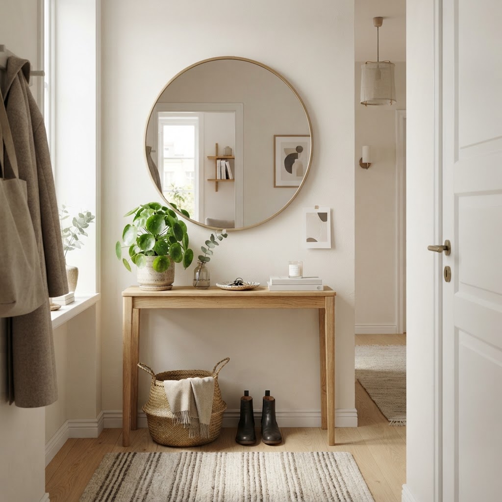 A well-designed console table creates an immediate focal point.