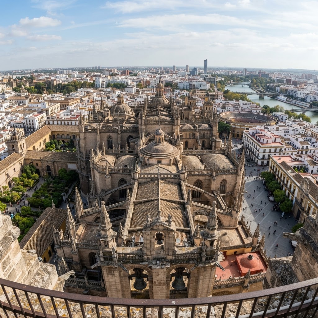 Panoramic views from the historic Giralda tower.