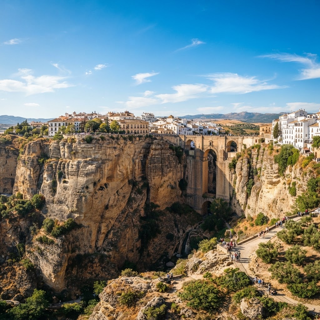 The breathtaking cliffside view of Ronda, Spain.