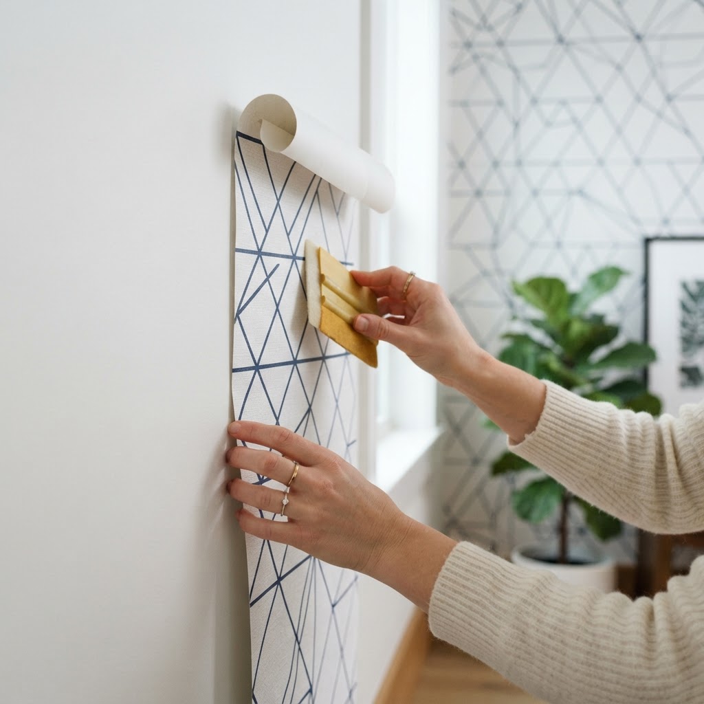 Removable wallpaper is the best way to add personality to a rental wall.