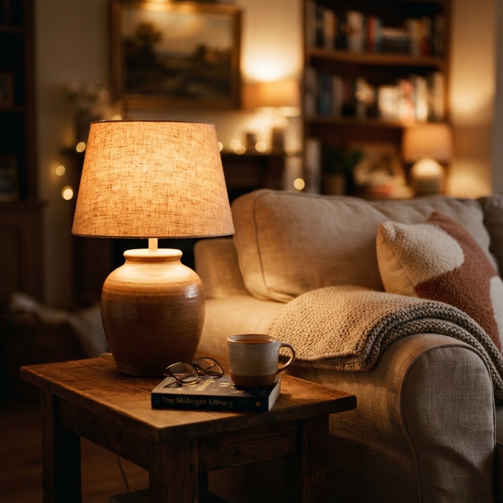 Strategic lamp placement is key to an inviting home.