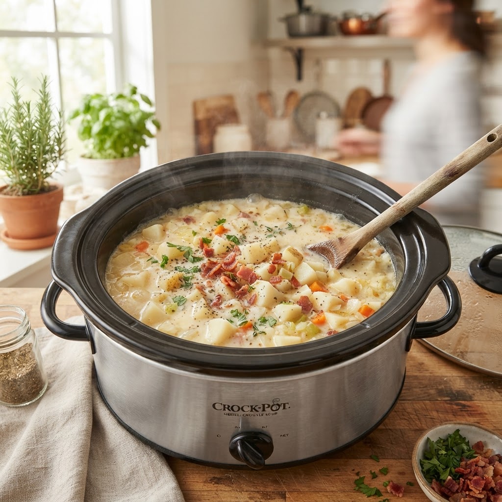 The slow cooking process allows ingredients to meld for maximum flavor.