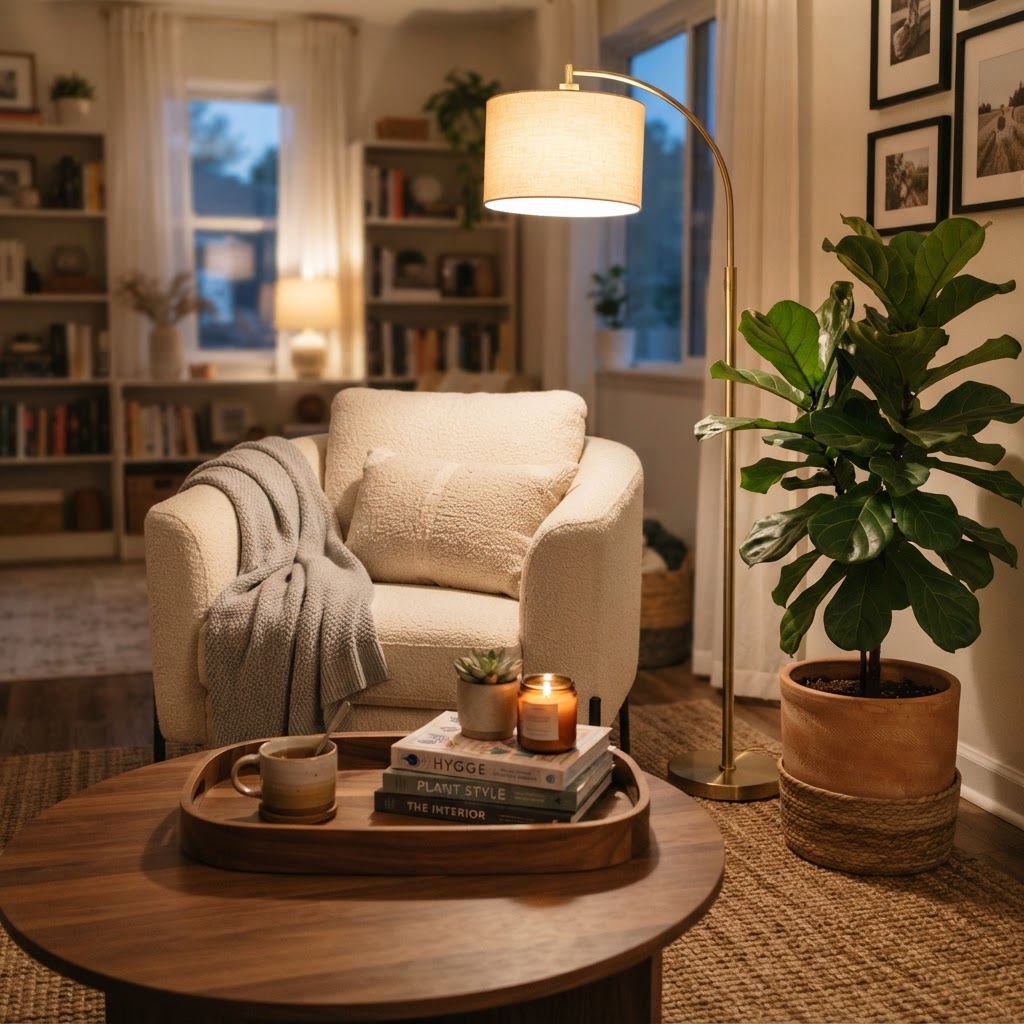 Strategic lighting and greenery instantly elevate the mood of any space.