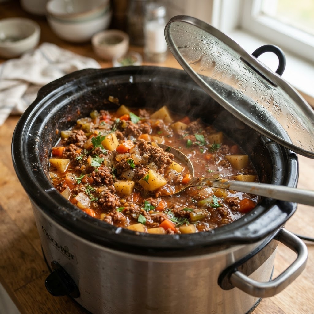 The rich, savory result of an all-day slow cook.