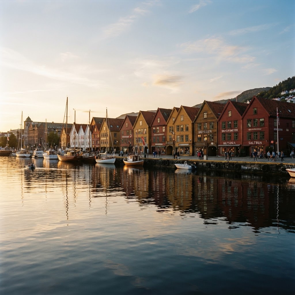Exploring the historic and charming Hanseatic wharf in Bergen.
