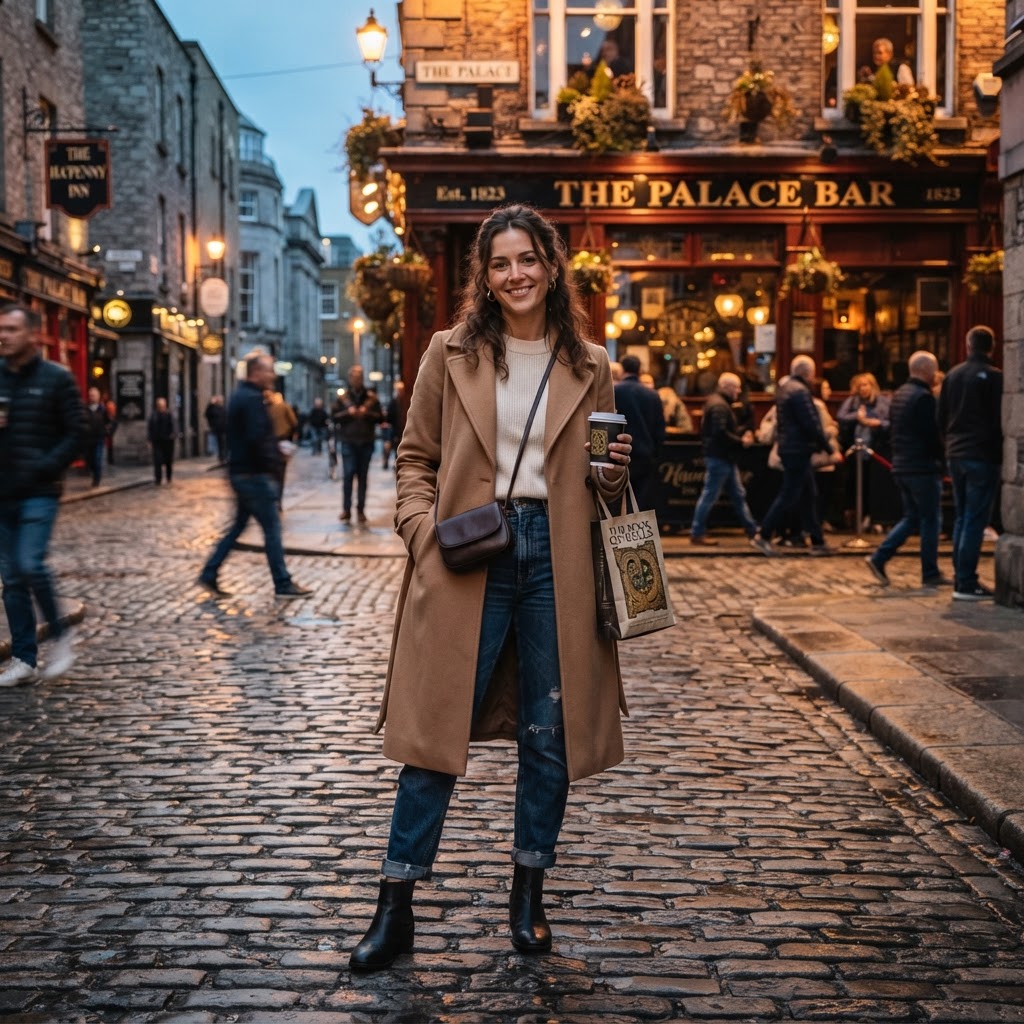 A perfect example of an elevated casual Dublin street style look.