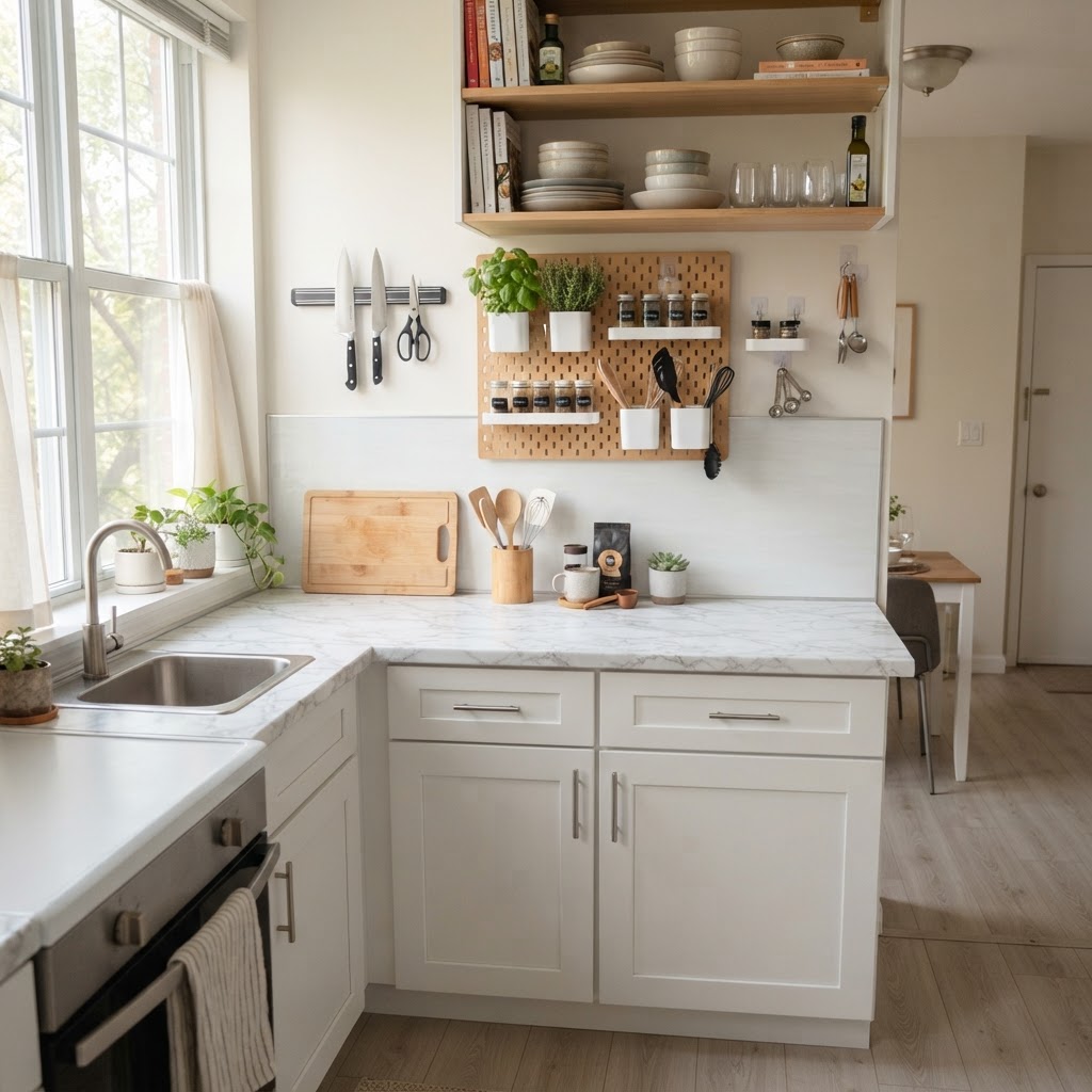 Optimize your kitchen storage with damage-free solutions.