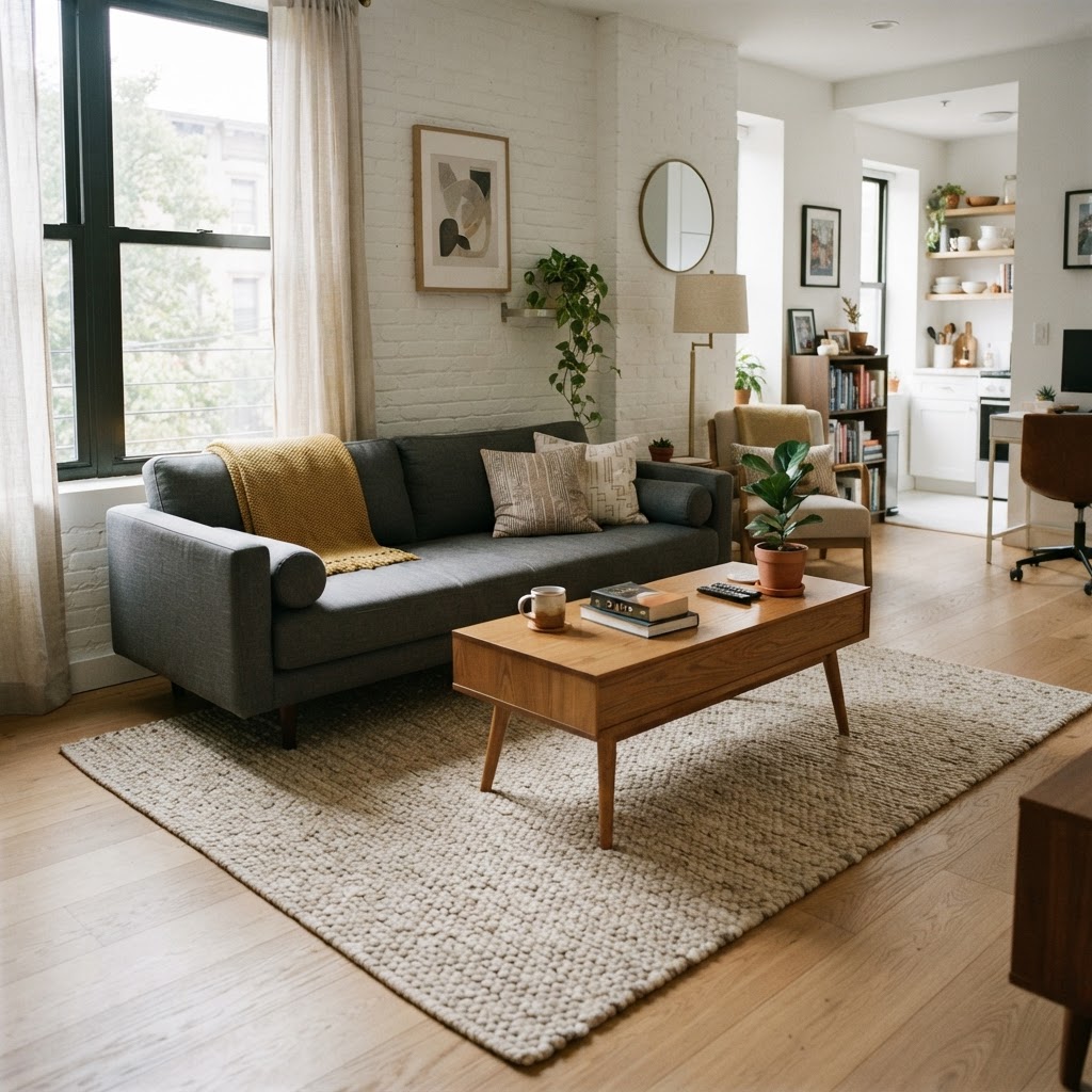 A well-planned layout can make a small living area feel spacious and inviting.