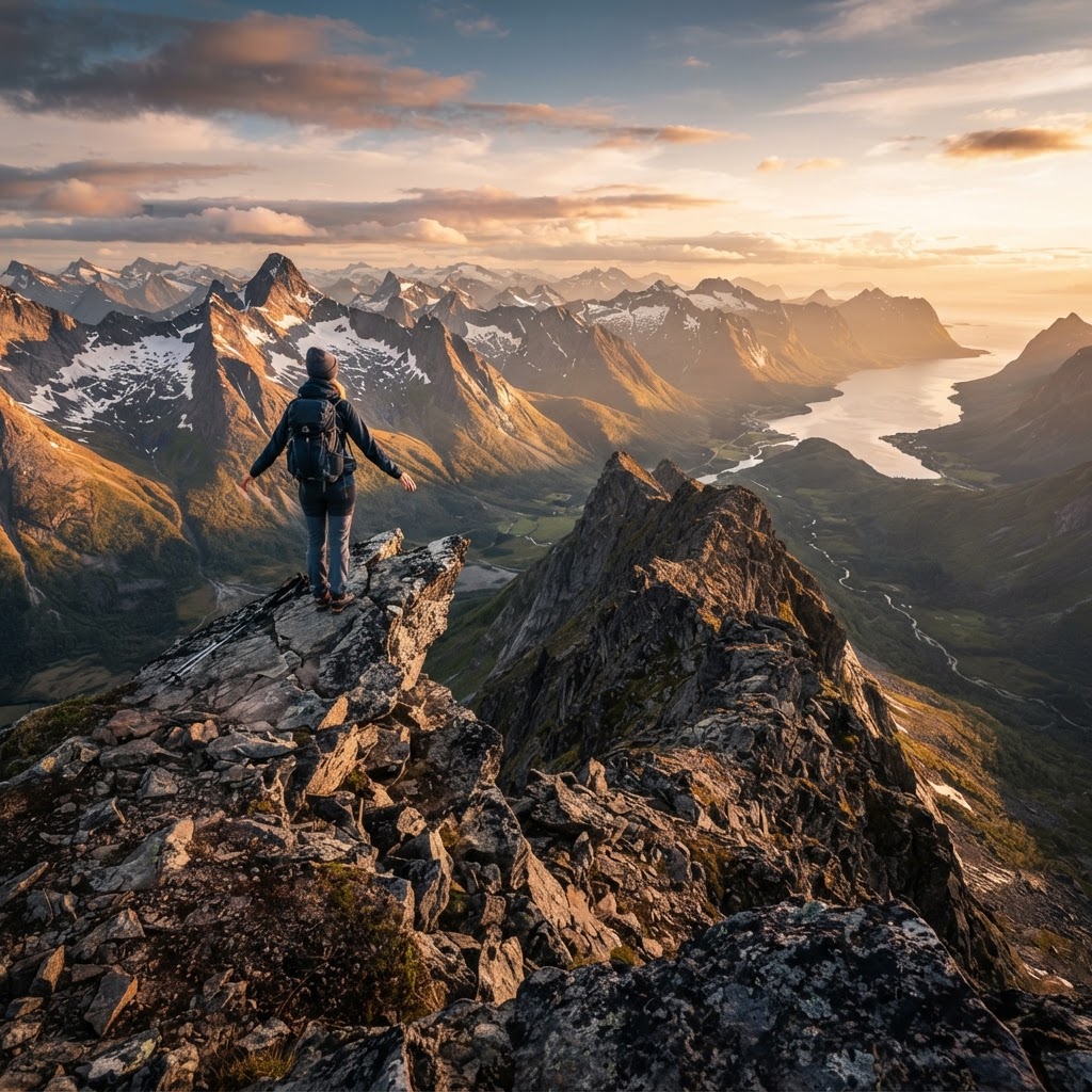 Hiking provides a unique perspective on the world.