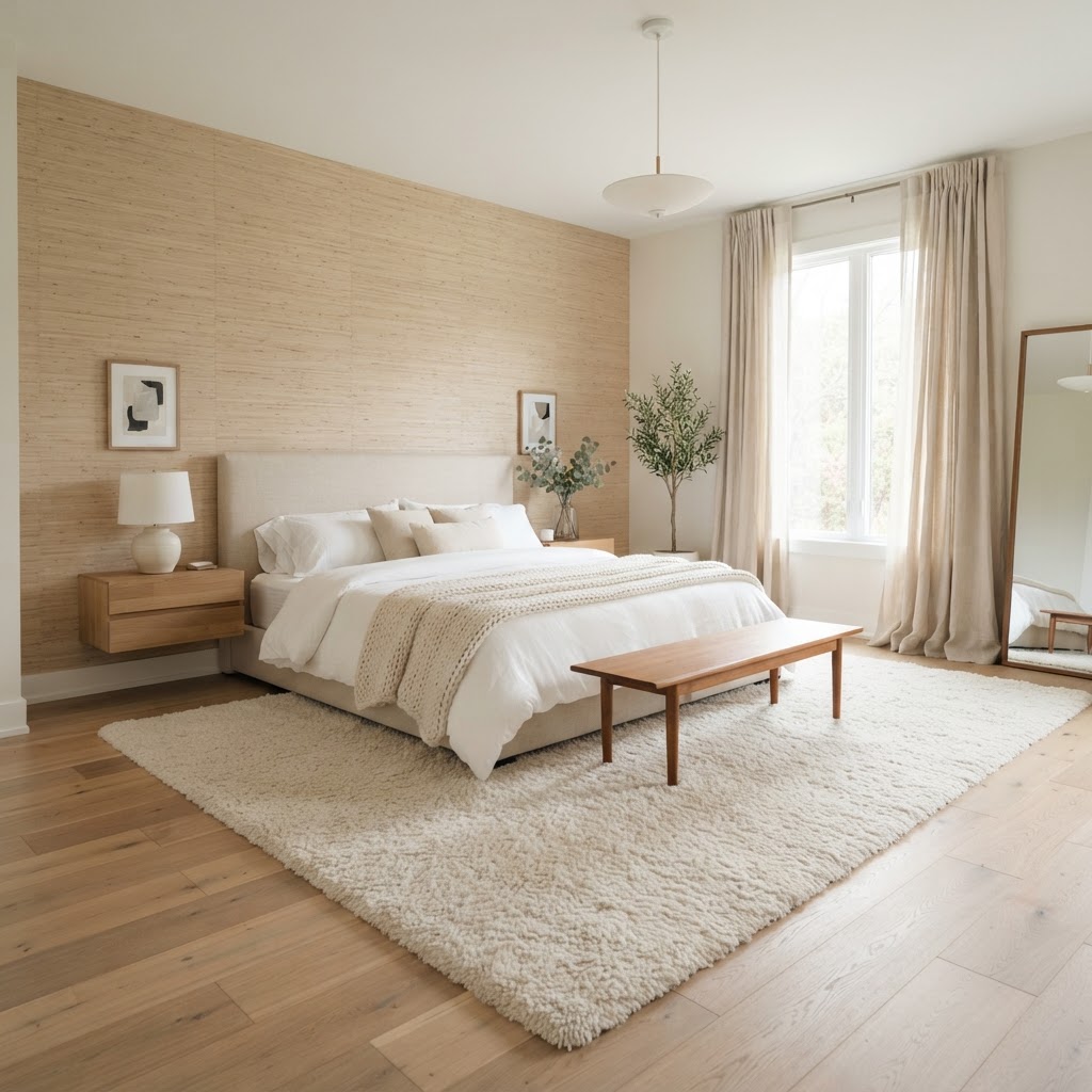 Texture is the secret to making rental spaces feel like luxury boutiques.