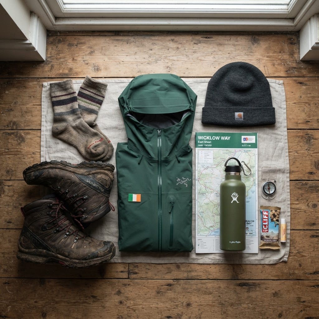 Essential gear for a safe and comfortable day of hiking in Ireland.