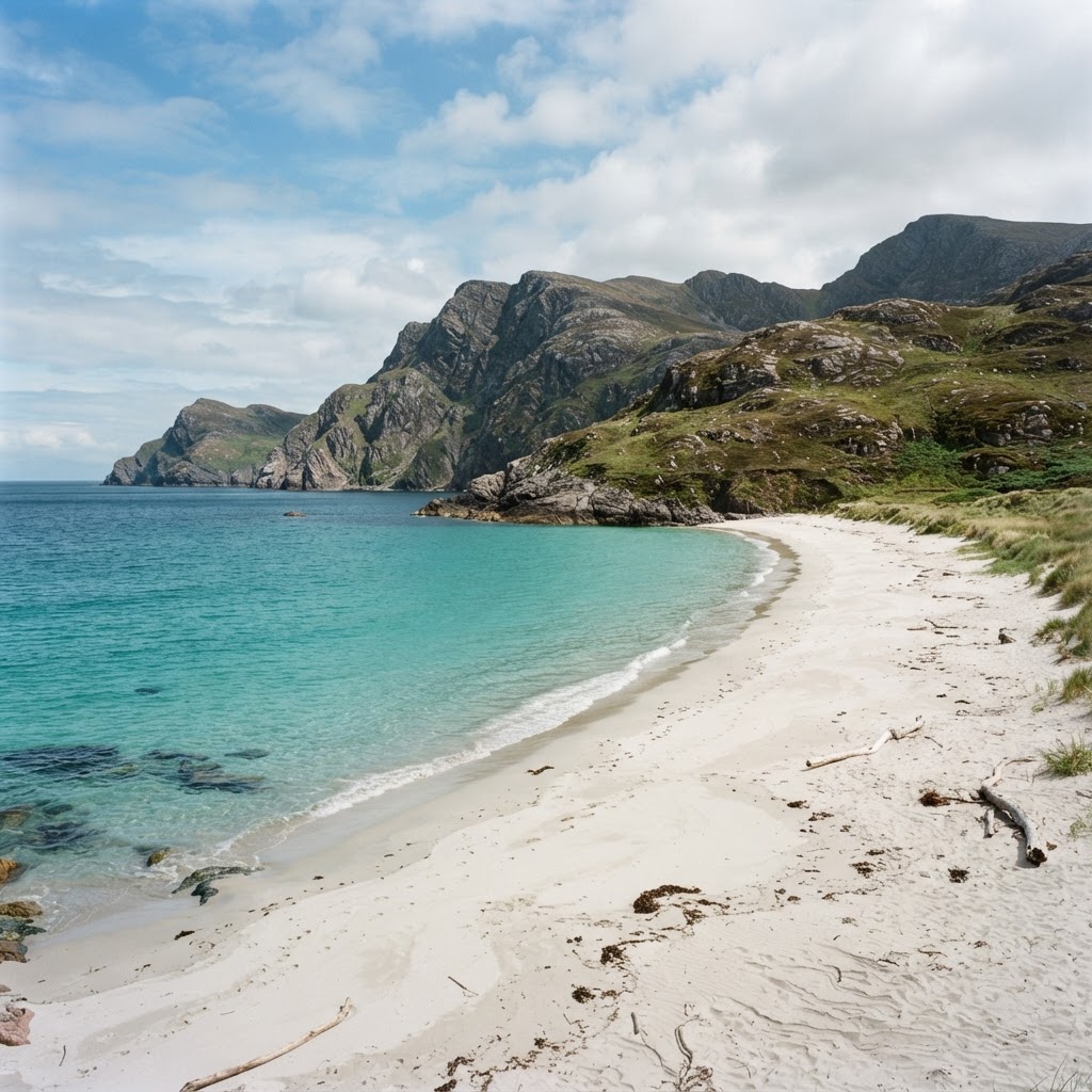 The serene and untouched beauty of a secret beach on the Beara Peninsula.