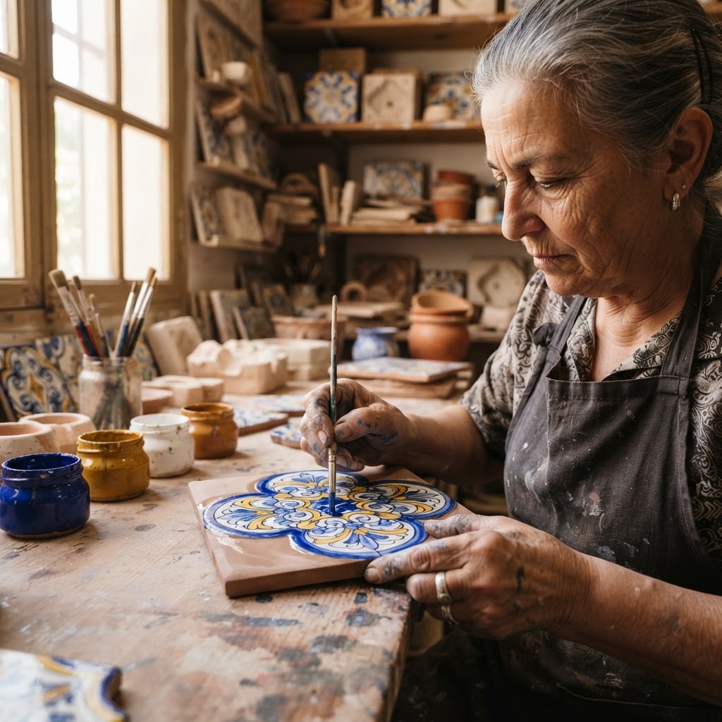 Master artisans continuing the pottery tradition in Triana.