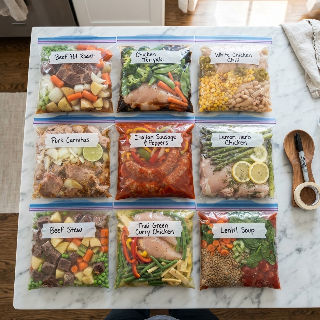 Prep your ingredients ahead of time for a truly dump-and-go experience.