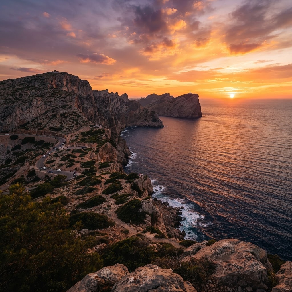 Breathtaking sunset views at Cap de Formentor.