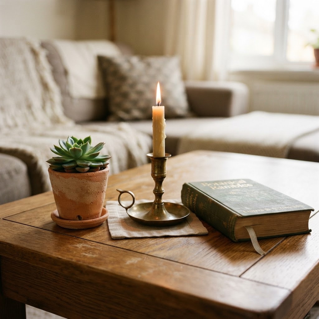 Apply the rule of three to keep your surfaces organized and stylish.