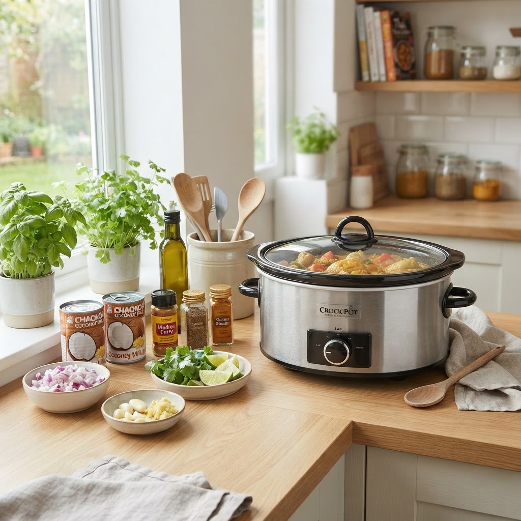 Prepare your ingredients for the easiest slow cooker meal ever.