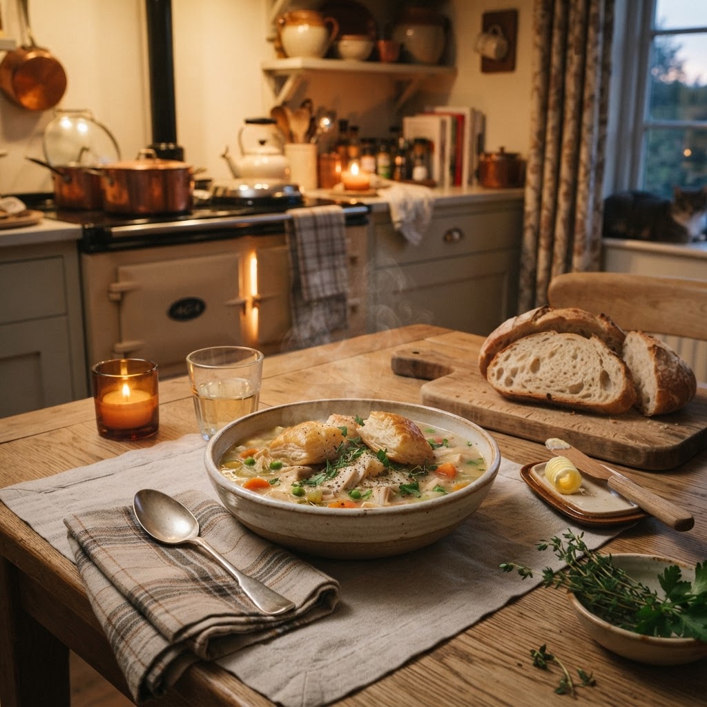 A perfect weeknight dinner setup featuring this hearty soup.
