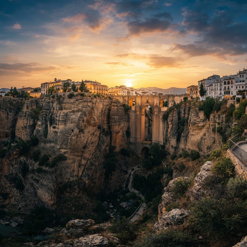 The stunning architecture of Ronda and its famous bridge.