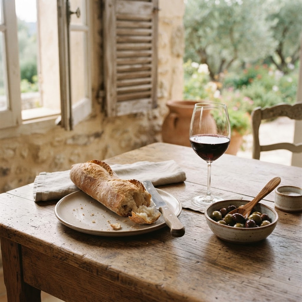 A rustic, authentic French culinary moment captured in natural light.