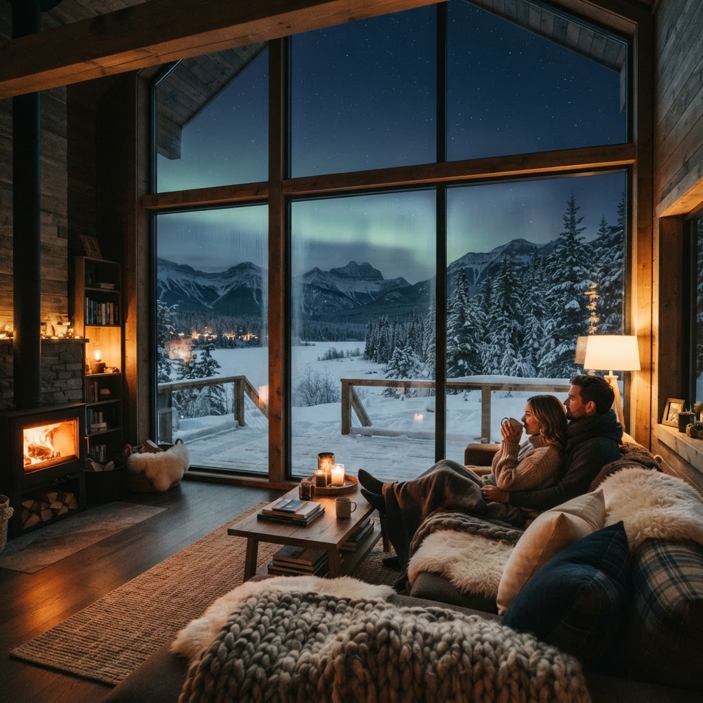 Your Next Norway Adventure Starts Here: The Ultimate Guide 3 Enjoying the Arctic winter from the comfort of a cozy cabin.