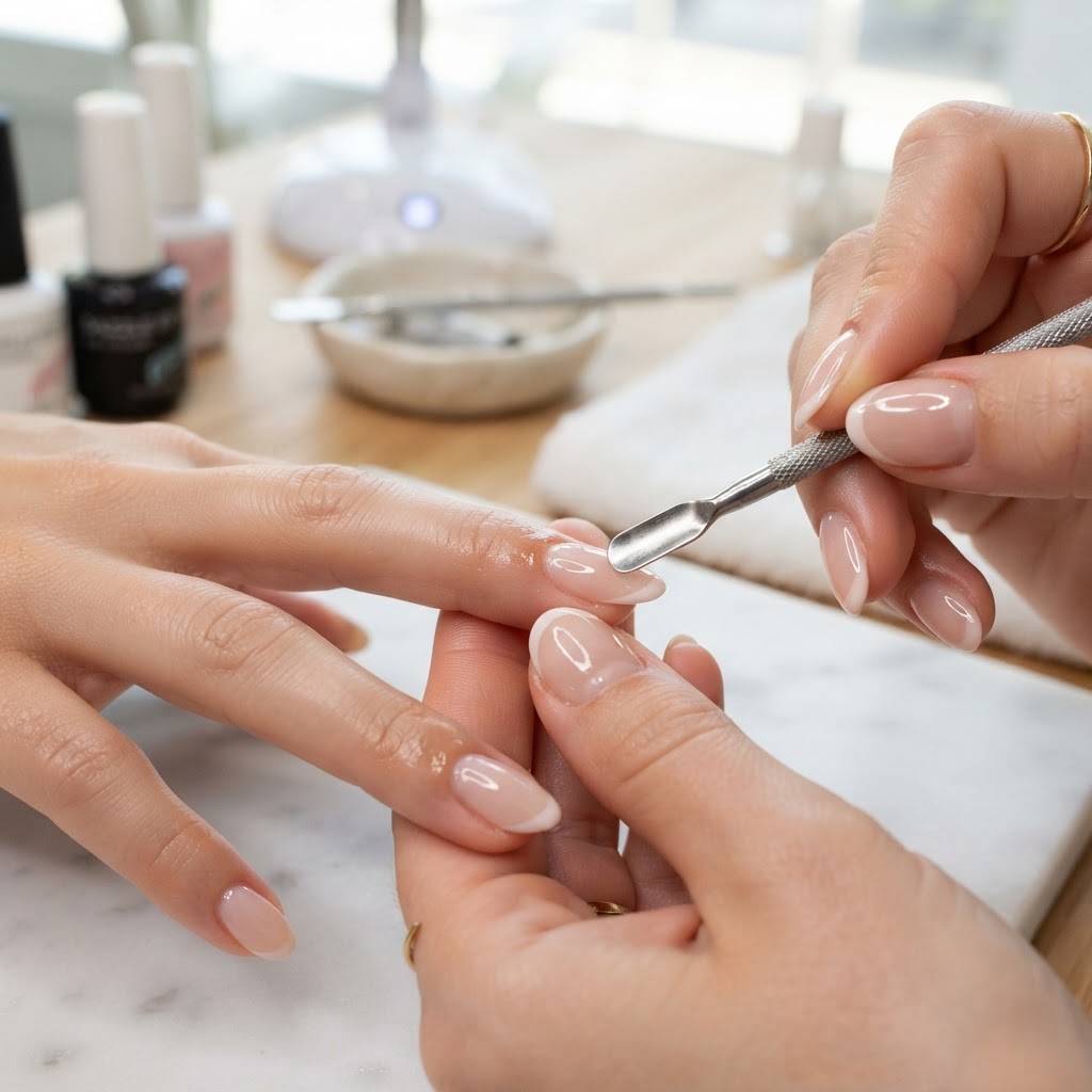 Achieving a professional at-home manicure.