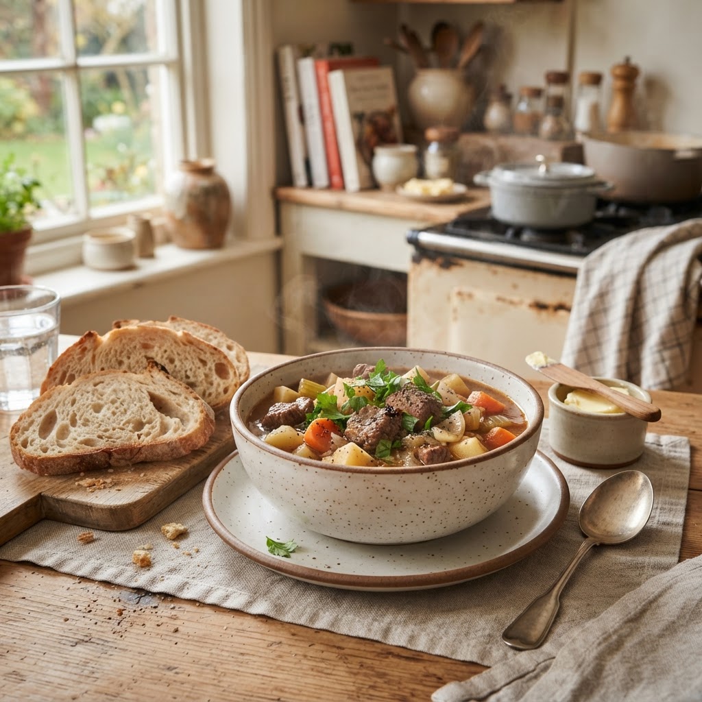 Serving suggestions for the best slow cooker beef stew.