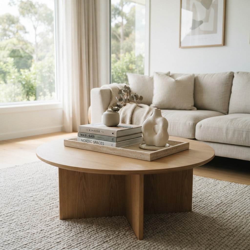 Curated surfaces help eliminate visual clutter in small rooms.