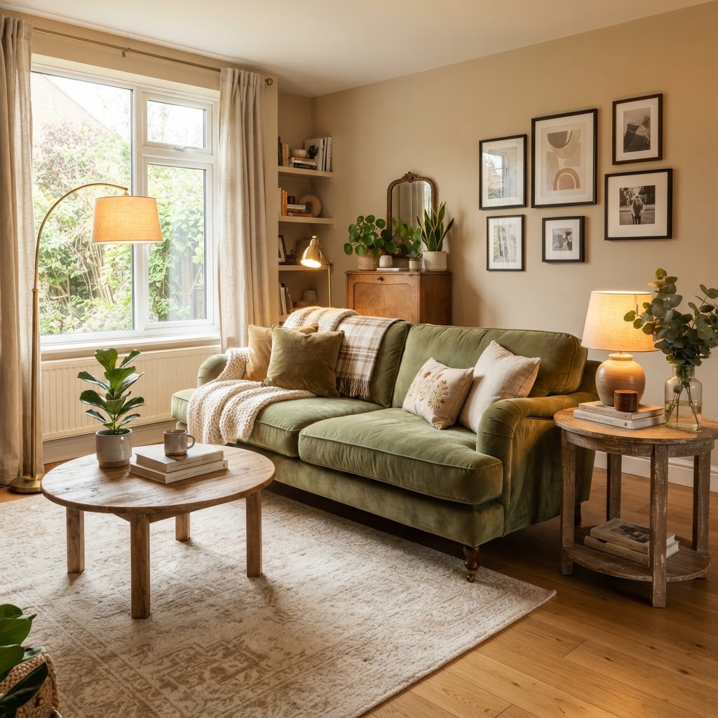Create warmth with soft textures and layered lighting.