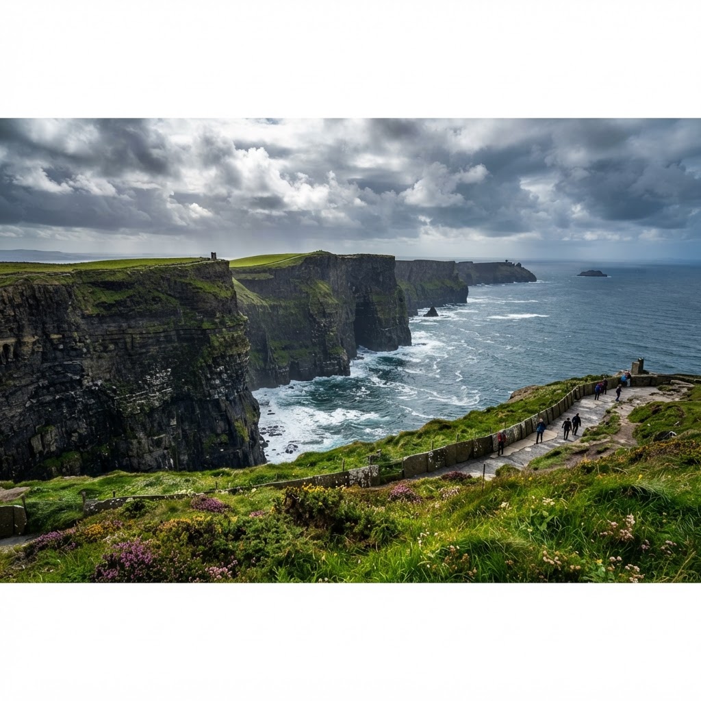 The iconic Cliffs of Moher offer some of the most spectacular coastal views in the world.
