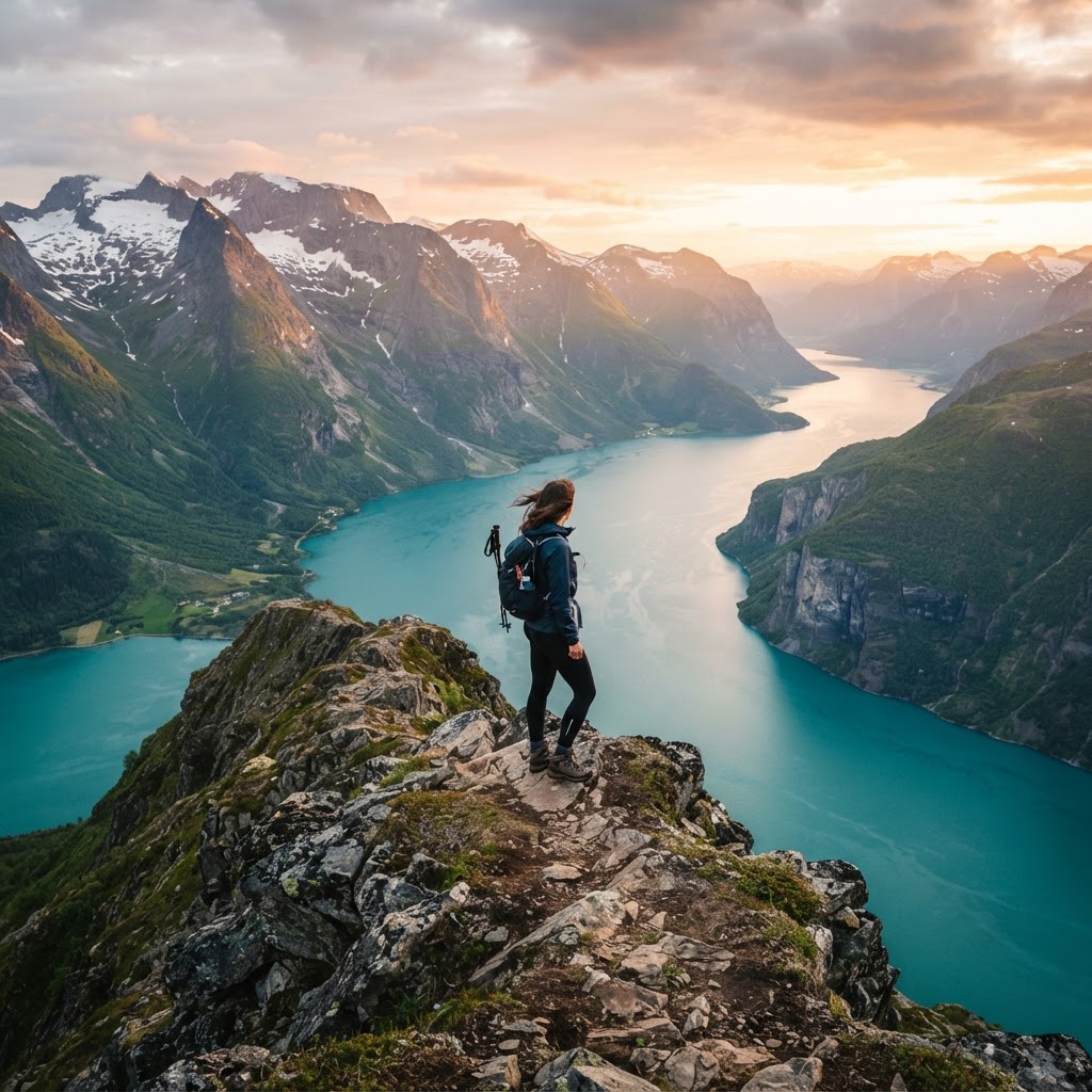 Hiking in the midnight sun offers views that last all night.