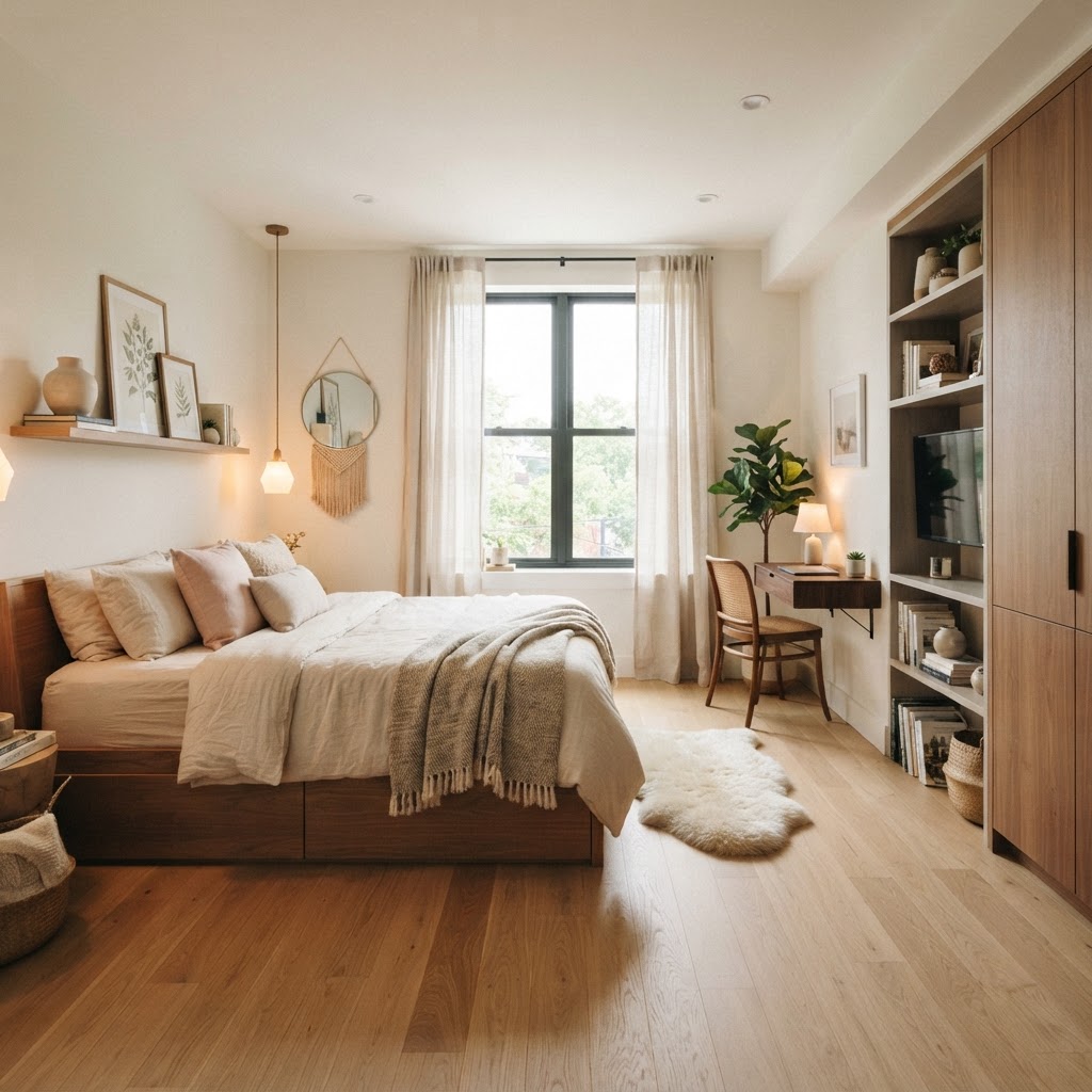 A well-designed layout can make any small bedroom feel larger.