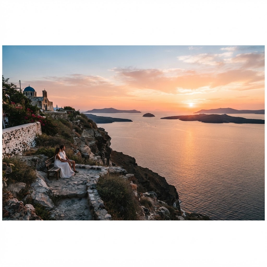 Experience the most tranquil and stunning sunset views of the Aegean.