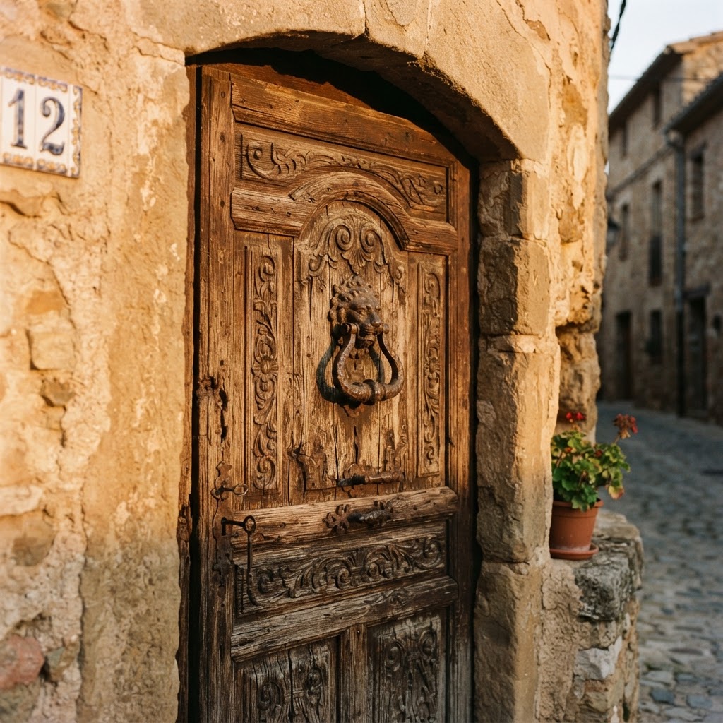 Spanish Doorways: The Art and History of Entrances 2 The craftsmanship of traditional wooden doors reveals centuries of history.