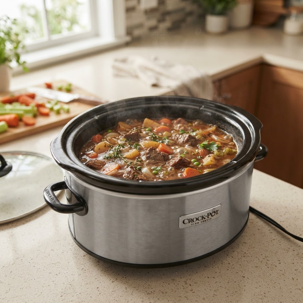 Slow cooking ensures the meat stays tender and flavorful.