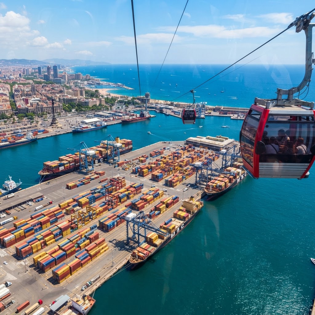 Barcelona From Above: The Ultimate City and Sea Guide 4 Looking down at the Barcelona port.