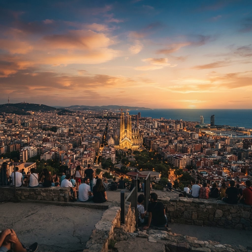 Barcelona From Above: The Ultimate City and Sea View Guide 2 The sunset view from the Bunkers del Carmel is unmatched.