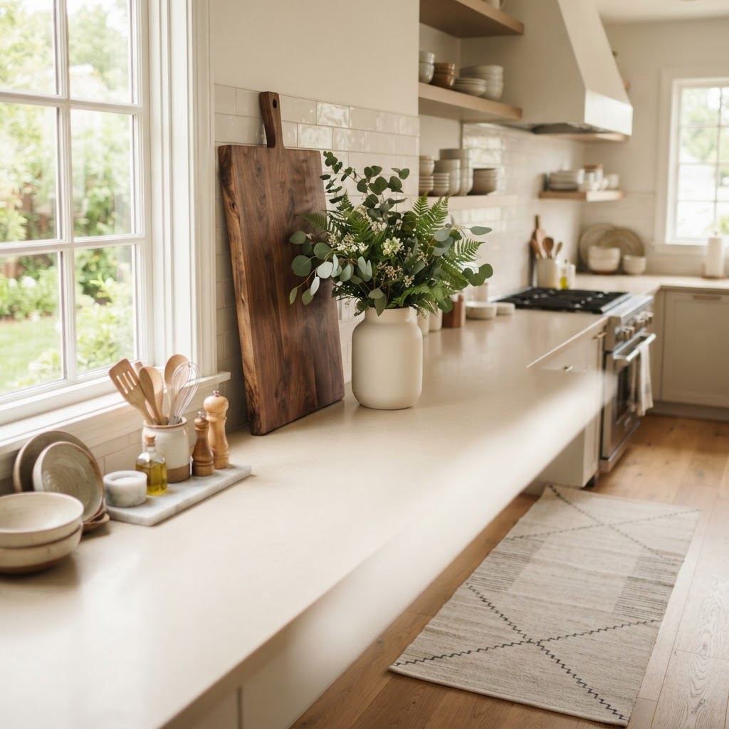 Thoughtful decor accessories can cover imperfections while adding personal flair.